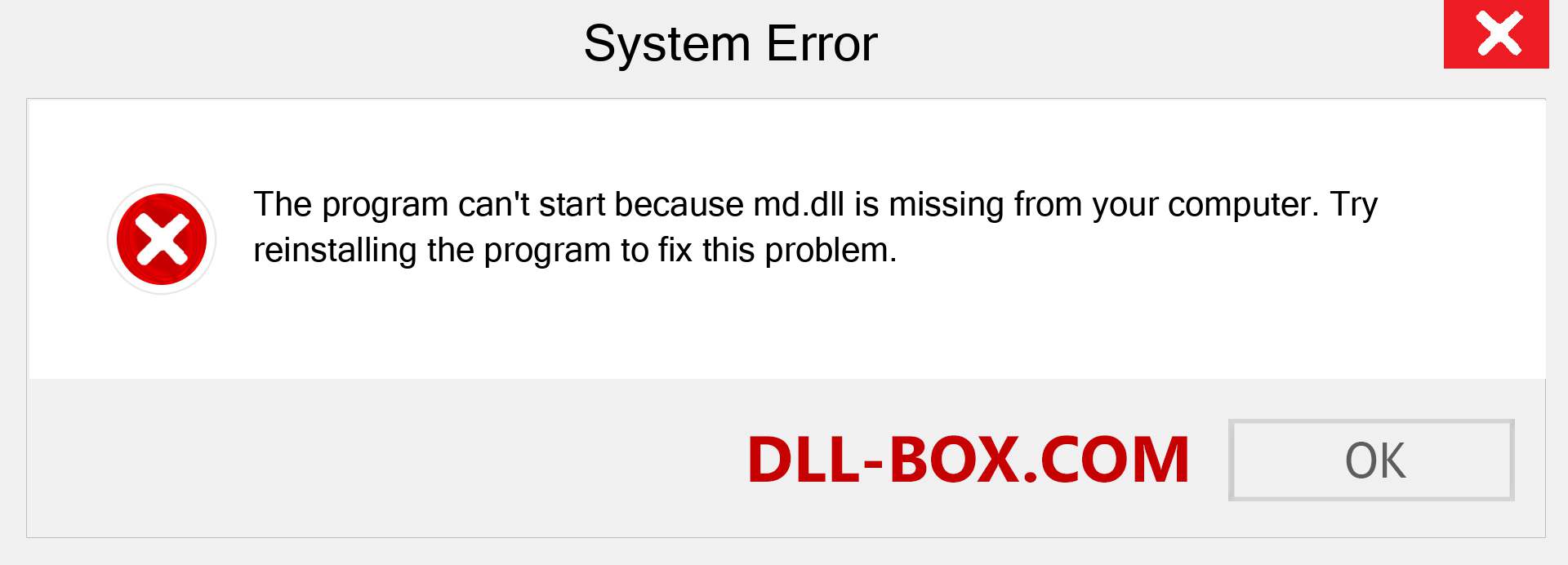  md.dll file is missing?. Download for Windows 7, 8, 10 - Fix  md dll Missing Error on Windows, photos, images